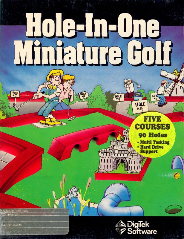 Hole-In-One Miniature Golf box art for Commodore 64